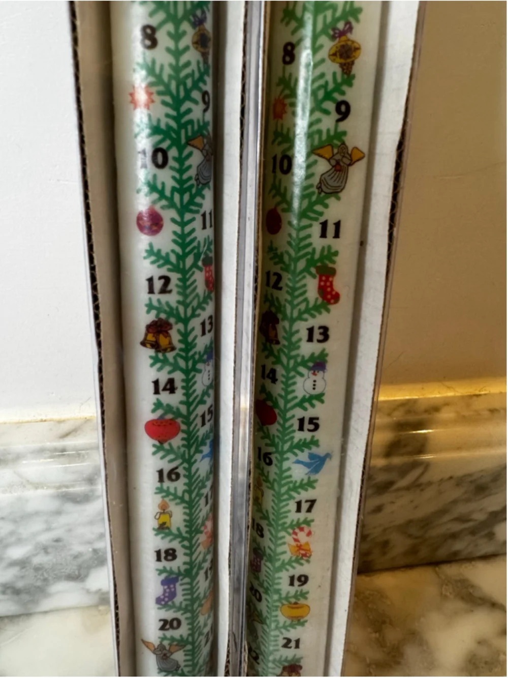 Biedermann & Sons Advent Taper Candles Countdown 1–24 Christmas Set